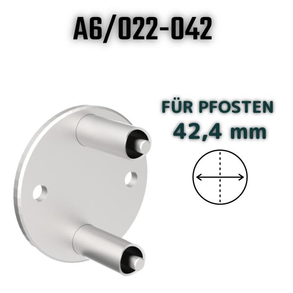 Edelstahl Wandanker Pfosten 42,4mm Geländer Pfostenhalter Steher V2A Wandflansch